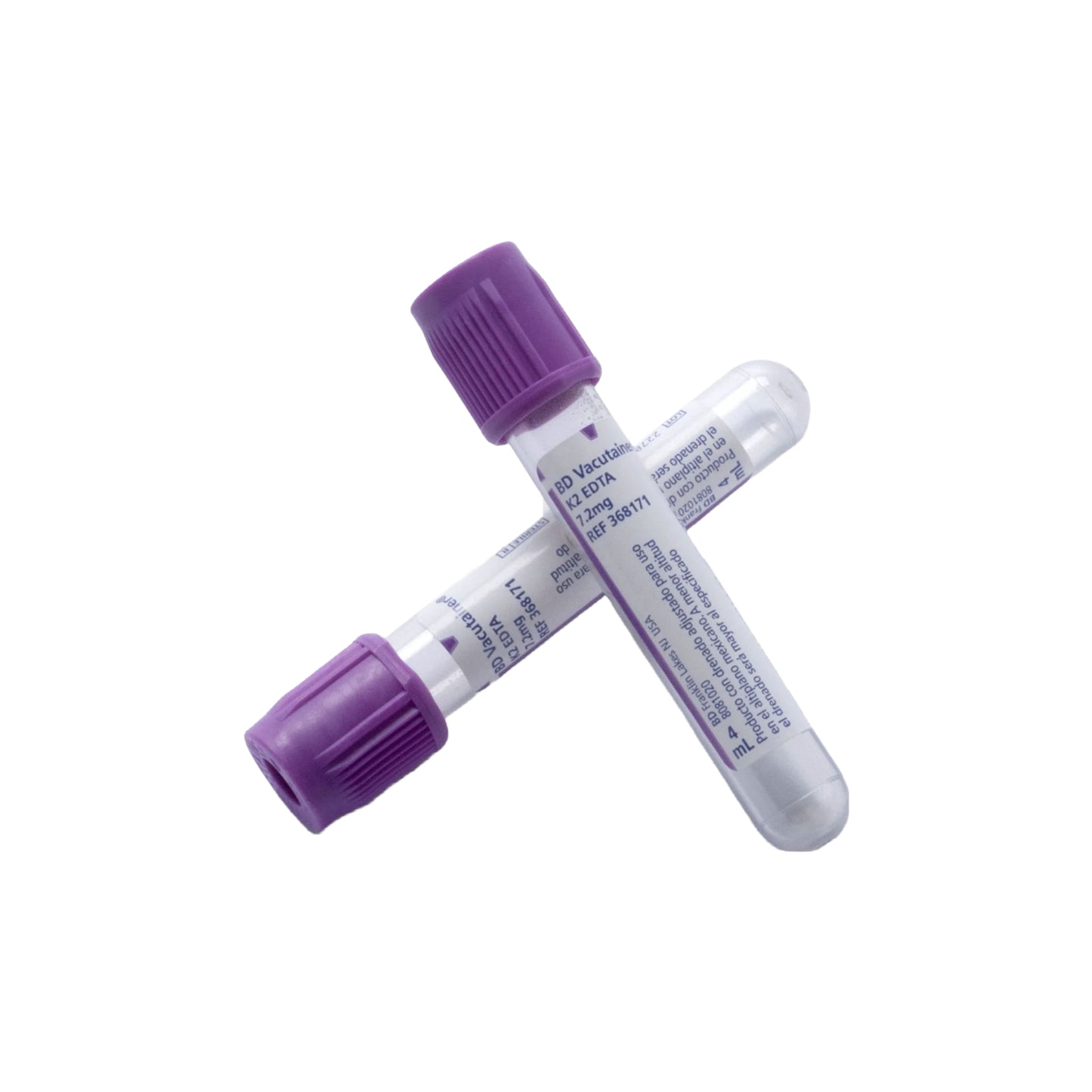 Tubo de Recolección de Sangre Lila Morado BD Vacutainer