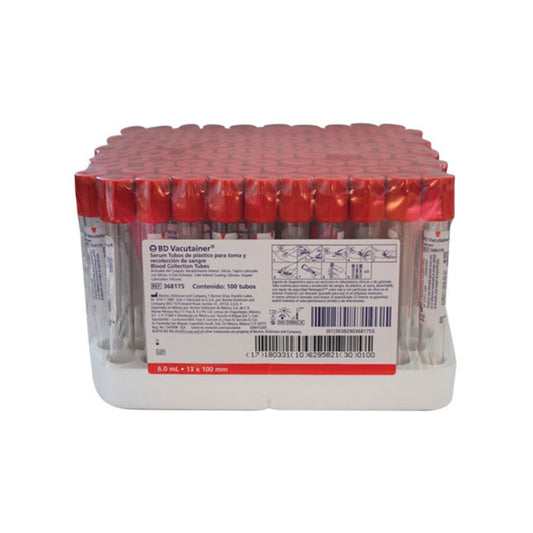 Tubo de Recolección de Sangre Rojo BD Vacutainer